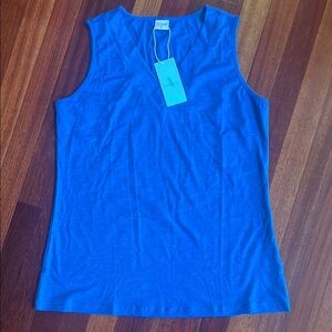 Blue Sleeveless Tank Top